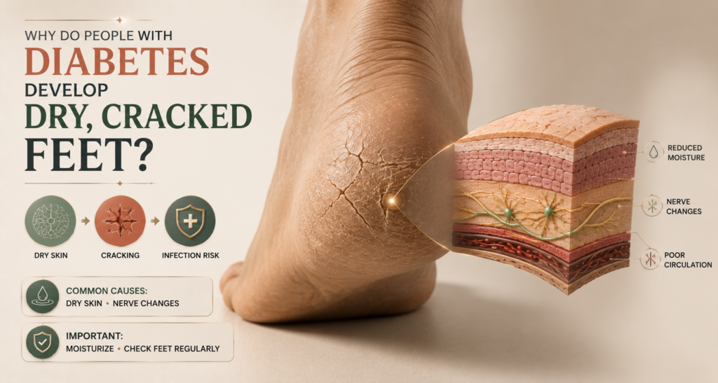 dry cracked feet diabetes