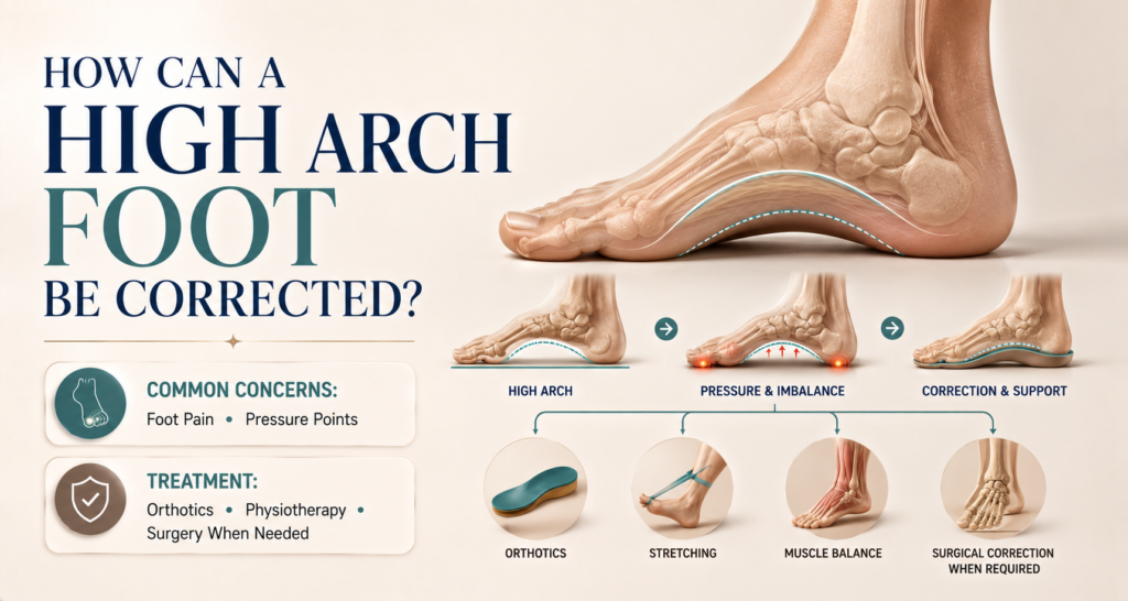 high arch foot correction