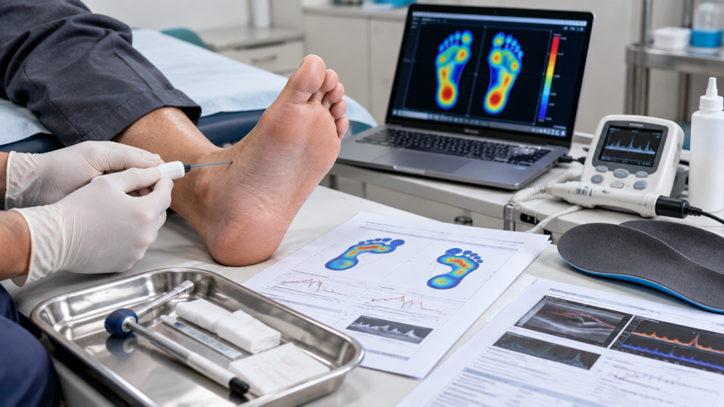 diabetic foot tests first visit