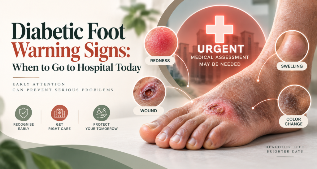 diabetic foot warning signs