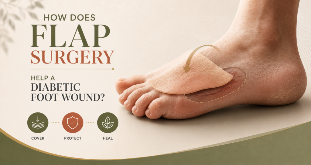 flap surgery for diabetic foot in Surat