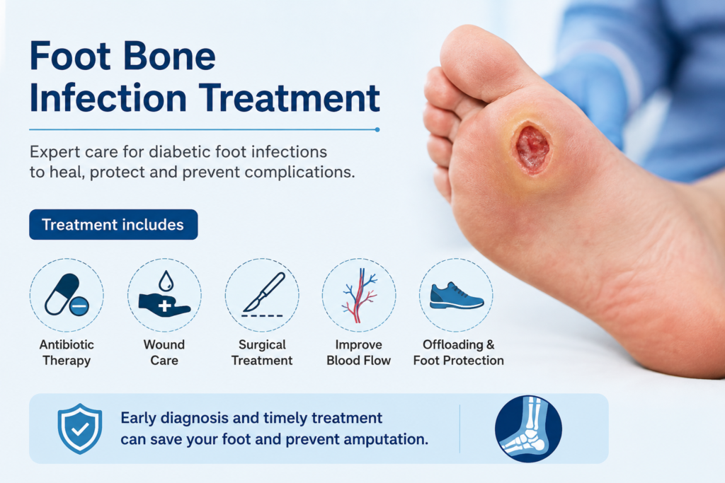 foot bone infection treatment