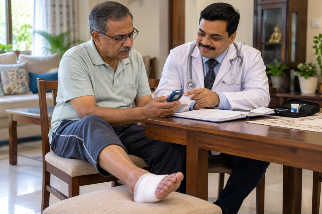 sugar control for wound healing in Vyara