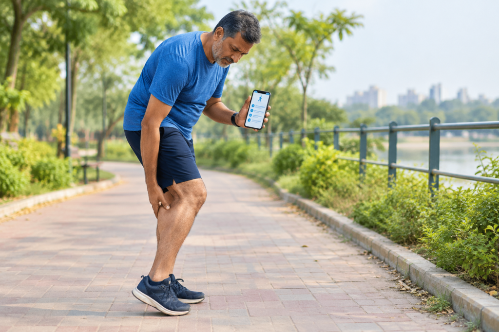 Park Walk Interrupted by Calf Pain