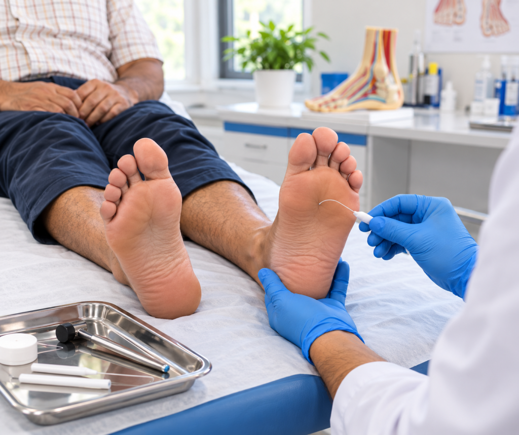 Podiatry Foot Sensitivity Examination