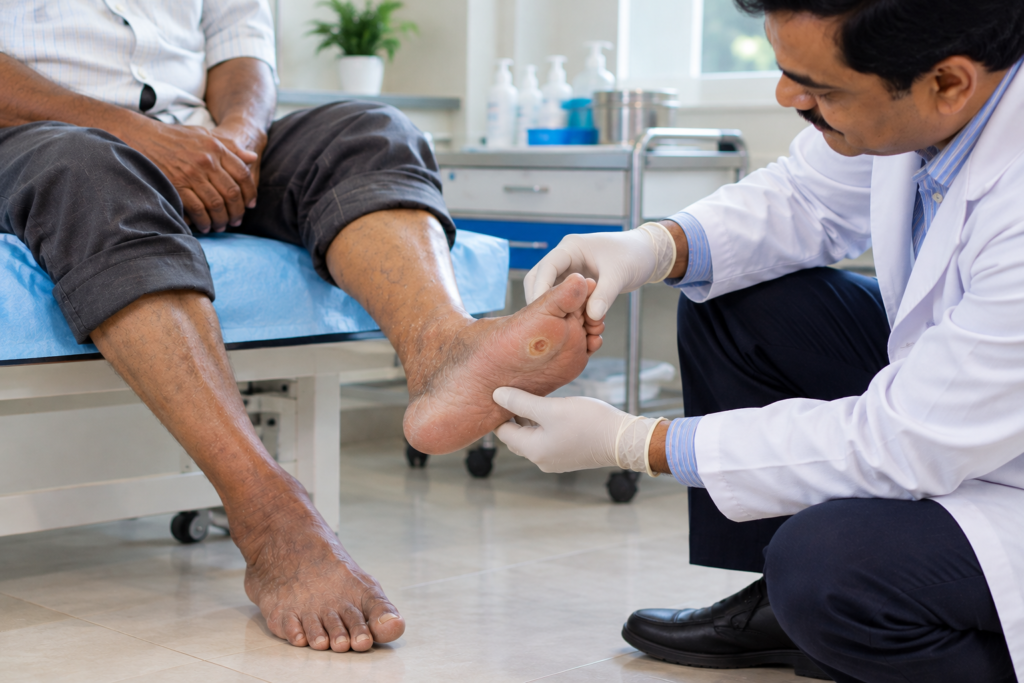 diabetic foot ulcer healing time