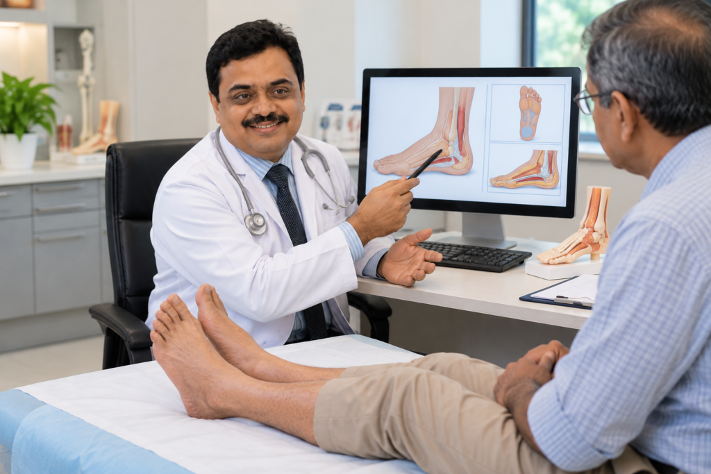 flap surgery for foot wound in bharuch