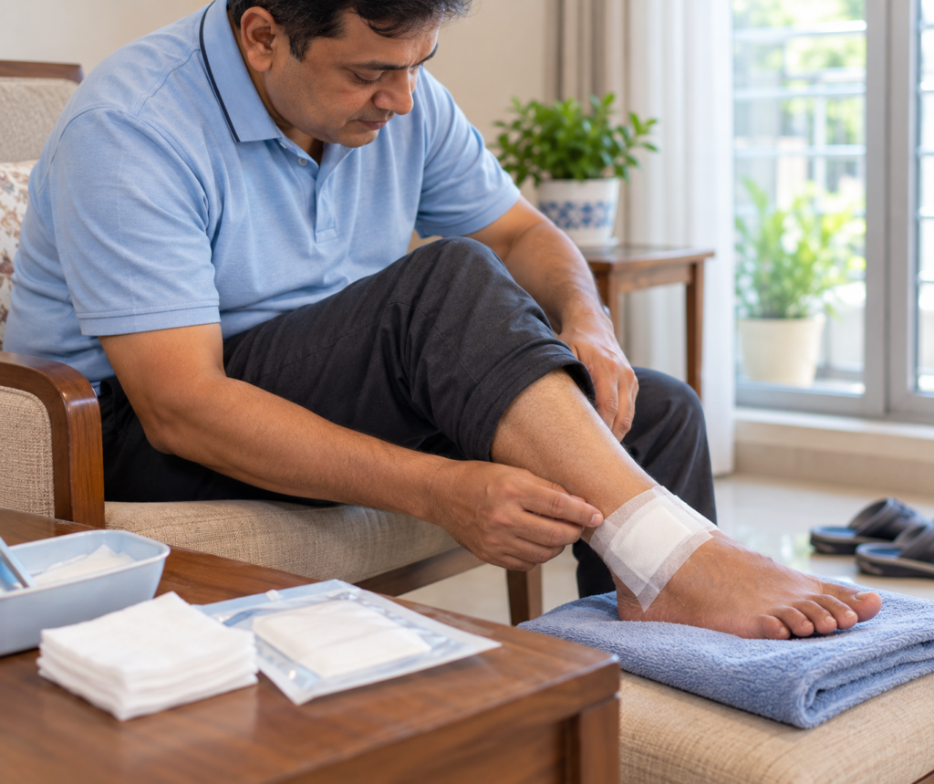 pus from foot wound diabetes in Vyara